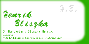 henrik bliszka business card